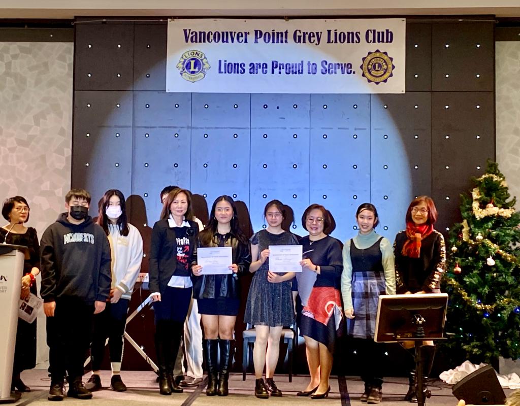 Appointment of the Point Grey Leos Club as our Youth Ambassadors on December 11, 2022